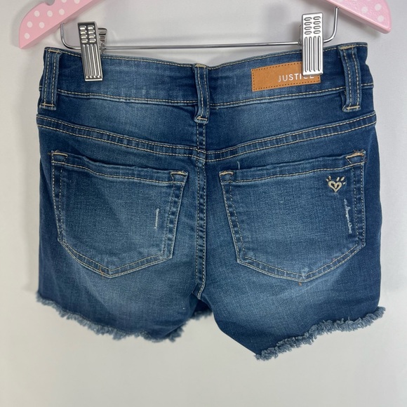 NEW / Justice Distressed Classic Denim Shorts - Picture 5 of 5